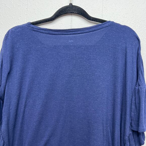 Dip Linen Blend Ruffle Trim Workwear Casual Relaxed Breathable Womens Top Small - Picture 6 of 11